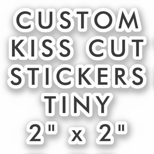 STICKERS DE COUPE KISS Personnalisés 2"x2" (Recto)