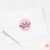 stickers de couronne avec arrière - plan rose mign (Enveloppe)