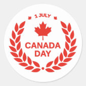 Stickers de couronne de la fête du Canada (Devant)