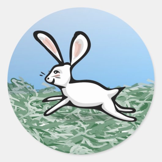 Stickers de course de lapin blanc (Devant)