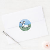 Stickers de course de lapin blanc (Enveloppe)