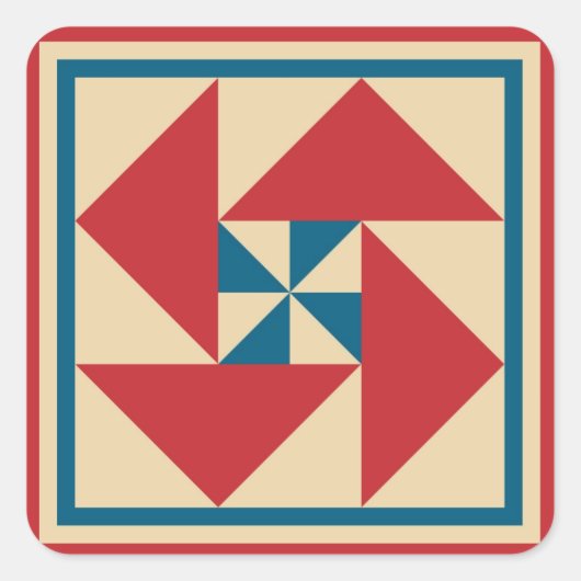 Stickers de courtepointe - Spin patriotique (rouge (Devant)