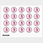 Stickers de cow-girl en Disco Rose (Feuille)