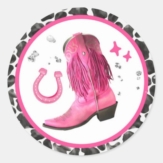 Stickers de cow-girl en Disco Rose (Devant)