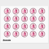 Stickers de cow-girl en Disco Rose (Feuille)
