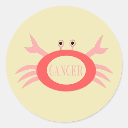Stickers de crabe des signes cancéreux (Devant)