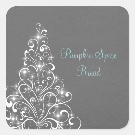 Stickers De Cuisine D'Arbre De Vacances, Gris (Devant)