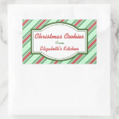 Stickers de cuisine de Noël à rayures vertes (Sac)