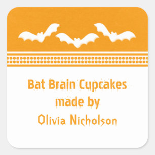 Stickers de cuisson à l'Halloween Batty, Orange & 