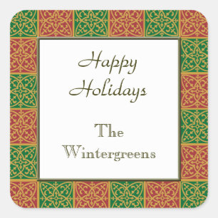 Stickers de cuisson de vacances personnalisés roug