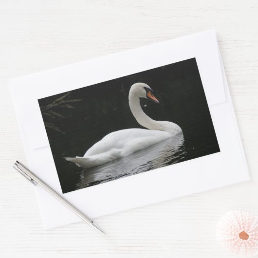 Stickers de cygne blanc gracieux (Enveloppe)