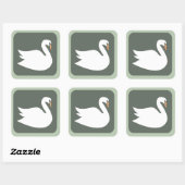 Stickers de cygne rétro (Feuille)
