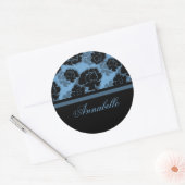 Stickers de décadence florale grindée, bleu clair (Enveloppe)