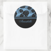 Stickers de décadence florale grindée, bleu clair (Sac)