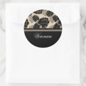 Stickers de décadence florale grossière, Beige ivo (Sac)