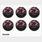 Stickers De Décadence Florale Grungy, Rose (Feuille)