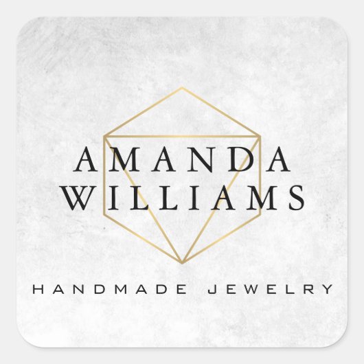 Stickers de design de bijoux en pierre d'or Chic F (Devant)