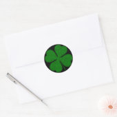 Stickers de design Shamrock texturé en tissu vert (Enveloppe)
