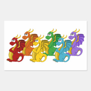 Stickers de dessins animés Arc-en-ciel colorés
