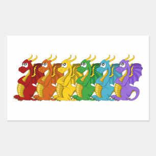 Stickers de dessins animés Arc-en-ciel colorés