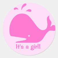 stickers de dessins animés pour baleines roses pou