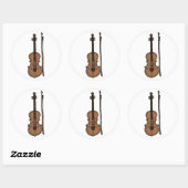 Stickers de doodle violon aux instruments de musiq (Feuille)