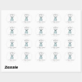 Stickers de douche nuptiale Lingerie bleu (Feuille)