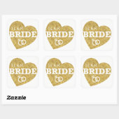 Stickers de douche nuptiale Team Bride Gold Glitte (Feuille)