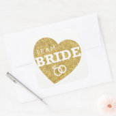 Stickers de douche nuptiale Team Bride Gold Glitte (Enveloppe)