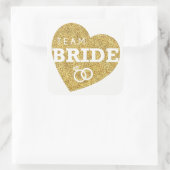 Stickers de douche nuptiale Team Bride Gold Glitte (Sac)