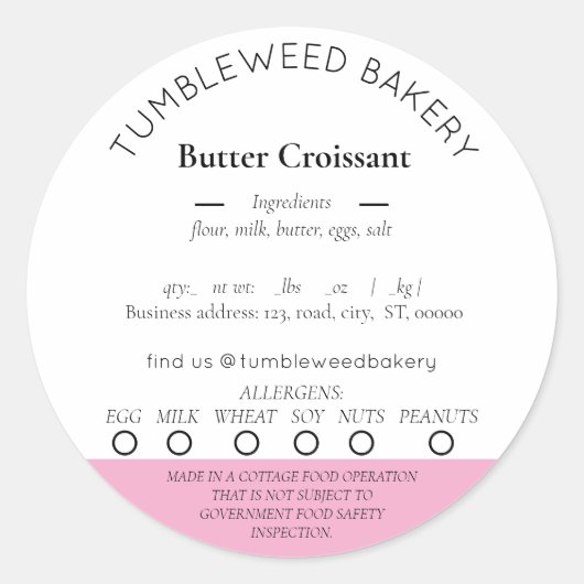 Stickers de droit alimentaire de chalet moderne (Devant)