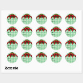 Stickers de étiquette cadeau Red Bow et Holly (Feuille)