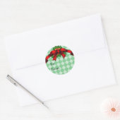 Stickers de étiquette cadeau Red Bow et Holly (Enveloppe)