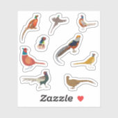 Stickers de faisan (Feuille)