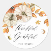 Stickers de famille de Thanksgiving rustique (Devant)