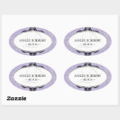 Stickers De Faveur De Mariage Lilac (Feuille)