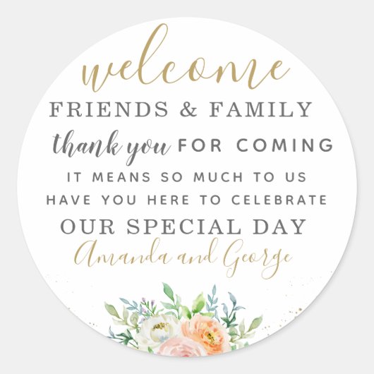 stickers de faveur de mariage personnalisé merci (Devant)