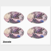 Stickers de fée violette de la lune d'été (Feuille)