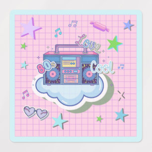 stickers de fête à thème des années 80, musique, r