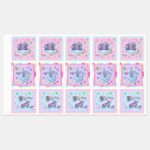 stickers de fête à thème des années 80, musique, r (Feuille)