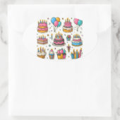 Stickers de fête d'anniversaire colorés" (Sac)