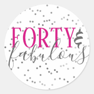 Stickers de fête d'anniversaire Confetti Quarty &