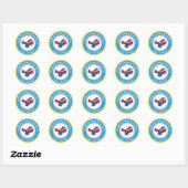 Stickers de fête d'anniversaire de l'avion (Feuille)