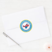 Stickers de fête d'anniversaire de l'avion (Enveloppe)