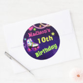 Stickers de fête d'anniversaire de patinage Tour o (Enveloppe)