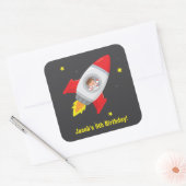 Stickers de fête d'anniversaire garçon à Rocket Sh (Enveloppe)