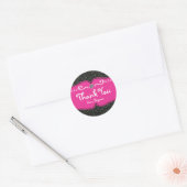 Stickers de fête d'anniversaire Hot Rose & Black P (Enveloppe)