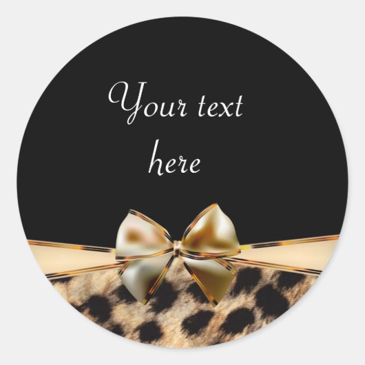 Stickers de fête d'anniversaire Leopard Cheetah Pr (Devant)