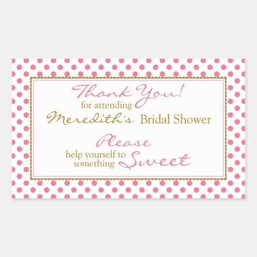 Stickers de Fête des mariées Buffet de bonbons en (Devant)