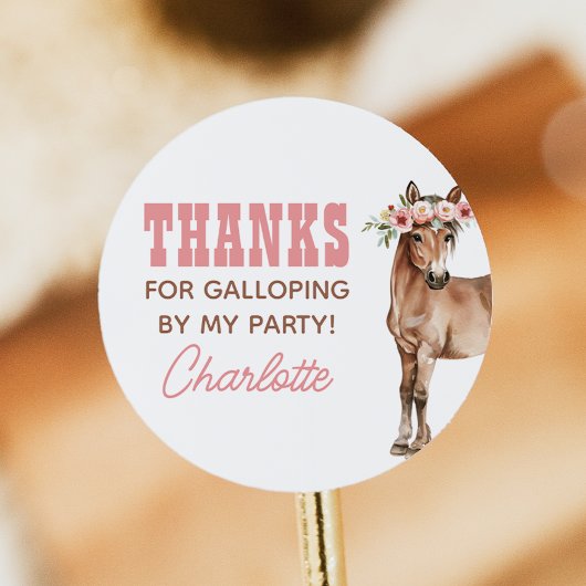 Stickers de fête du Pony Birthday